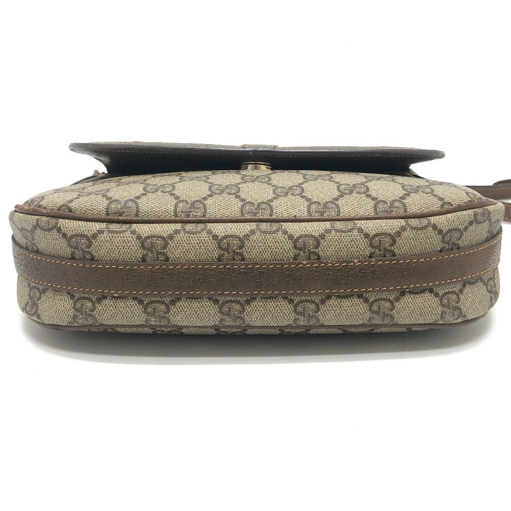 GUCCI Old Gucci Vintage GG Interlocking G Bag Crossbody Shoulder Bag PVC/Leather Women's Beige