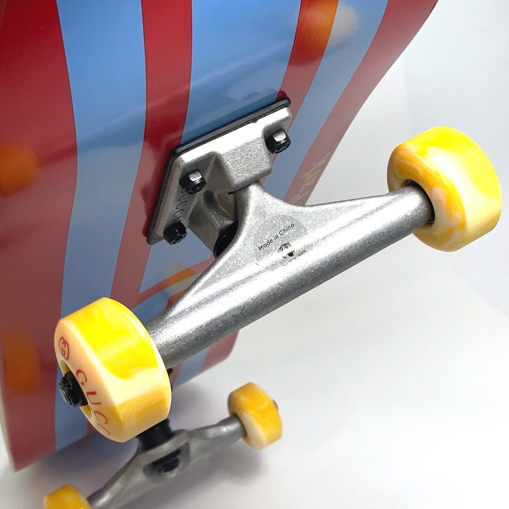 GUCCI Miyashita Park Exclusive, Limited Edition of 100, Men's Wooden Skateboard, Light Blue and Red
