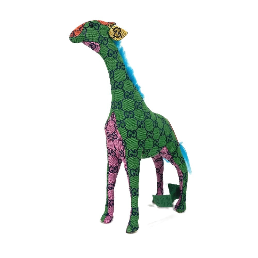 GUCCI 670233 GG デコラティブ キリン アニマル 人形 インテリア ぬいぐるみ GGキャンバス ユニセックス マルチカラー