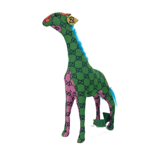 GUCCI 670233 GG デコラティブ キリン アニマル 人形 インテリア ぬいぐるみ GGキャンバス ユニセックス マルチカラー