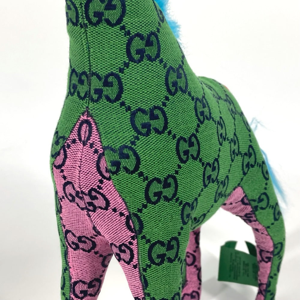 GUCCI 670233 GG デコラティブ キリン アニマル 人形 インテリア ぬいぐるみ GGキャンバス ユニセックス マルチカラー