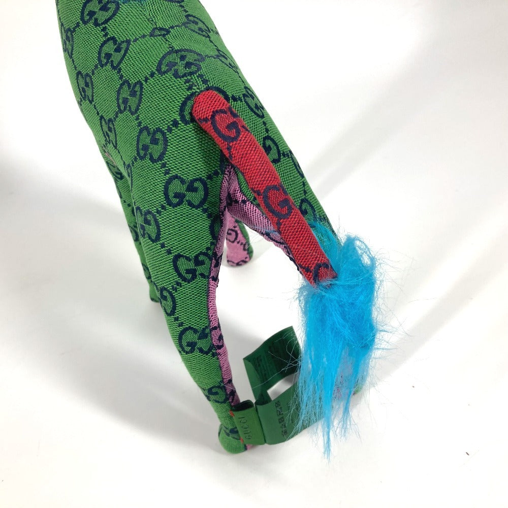 GUCCI 670233 GG デコラティブ キリン アニマル 人形 インテリア ぬいぐるみ GGキャンバス ユニセックス マルチカラー