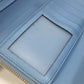 GUCCI 449364 Micro Guccissima Round Zip Long Wallet Leather Women's Light Blue