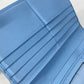 GUCCI 449364 Micro Guccissima Round Zip Long Wallet Leather Women's Light Blue