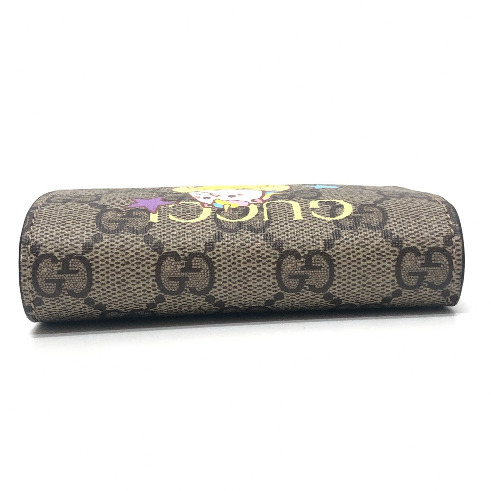 GUCCI 701009 Bananya collaboration Compact Wallet Small Items Folded wallet GG Supreme Canvas Brown Used