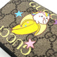 GUCCI 701009 Bananya collaboration Compact Wallet Small Items Folded wallet GG Supreme Canvas Brown Used