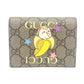 GUCCI 701009 Bananya collaboration Compact Wallet Small Items Folded wallet GG Supreme Canvas Brown Used