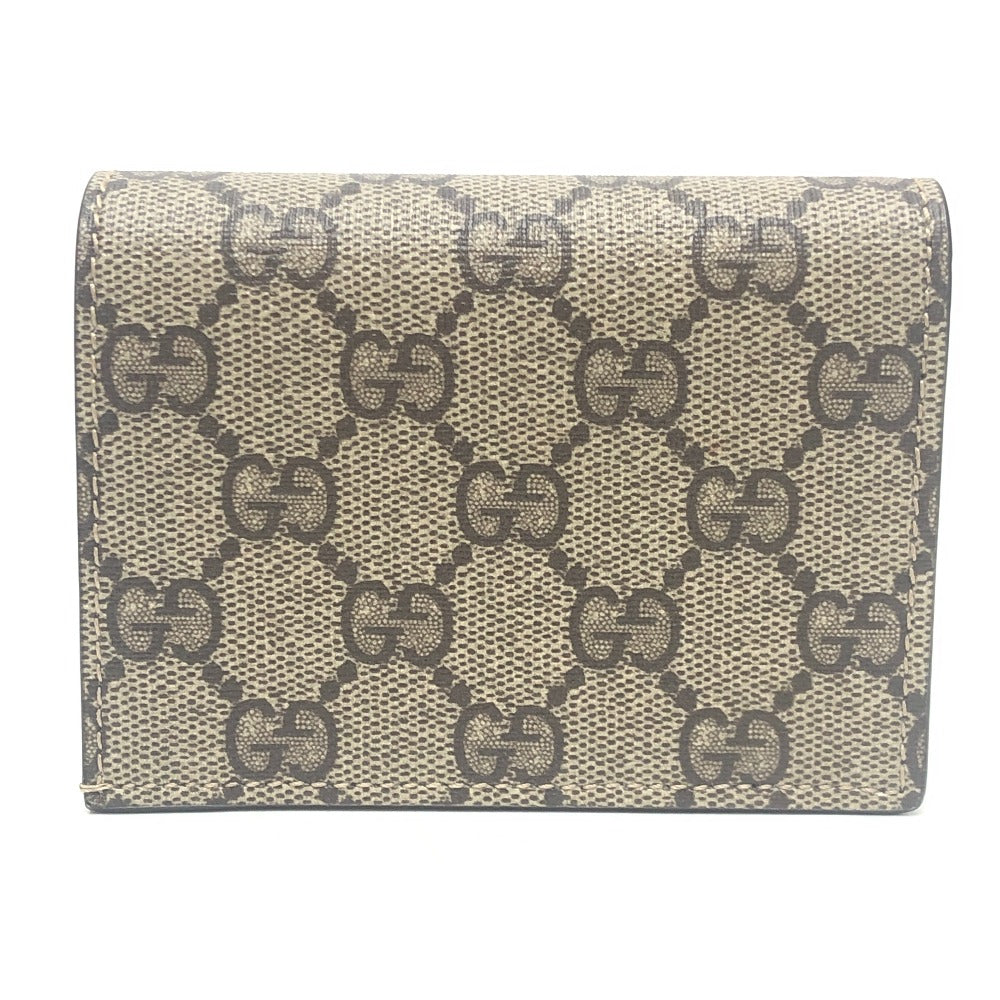 GUCCI 701009 Bananya collaboration Compact Wallet Small Items Folded wallet GG Supreme Canvas Brown Used