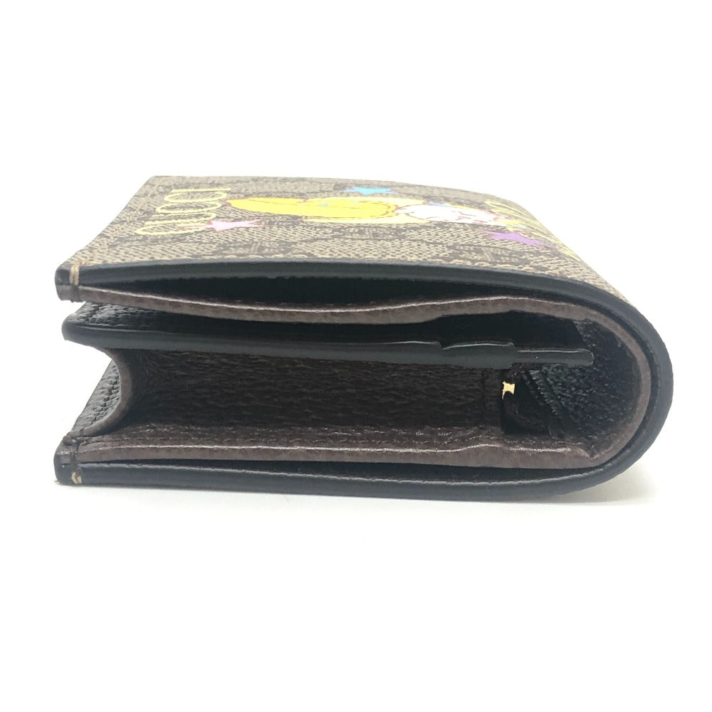 GUCCI 701009 Bananya collaboration Compact Wallet Small Items Folded wallet GG Supreme Canvas Brown Used