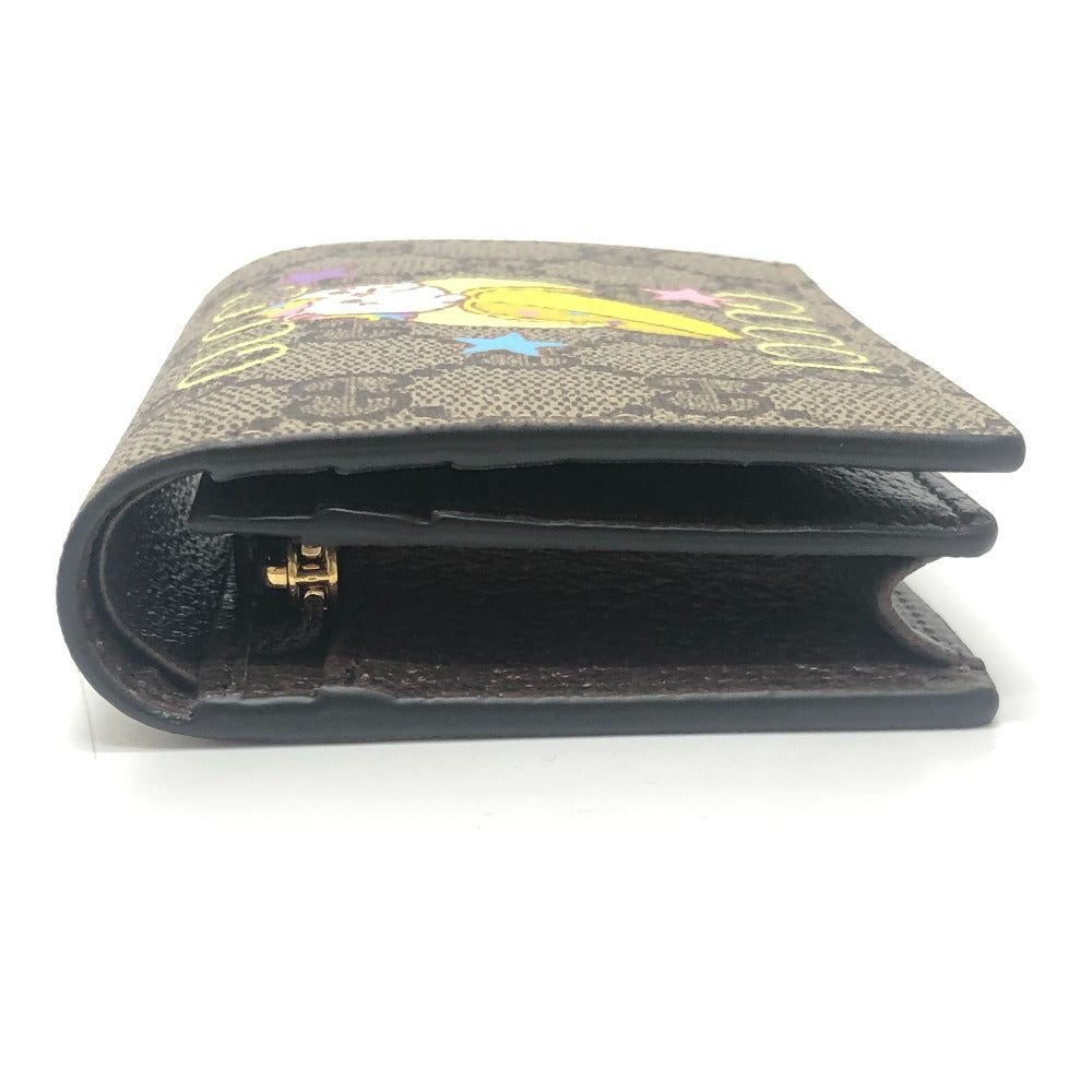 GUCCI 701009 Bananya collaboration Compact Wallet Small Items Folded wallet GG Supreme Canvas Brown Used