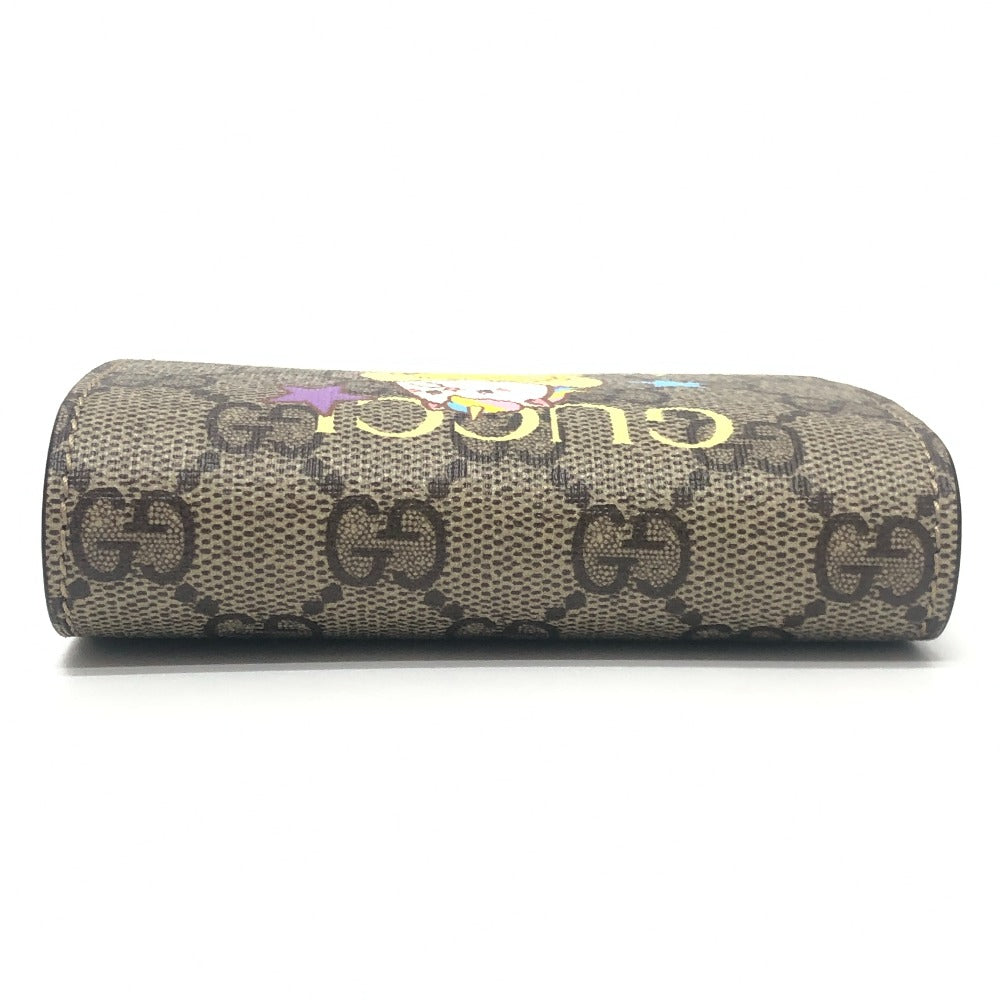 GUCCI 701009 Bananya collaboration Compact Wallet Small Items Folded wallet GG Supreme Canvas Brown Used