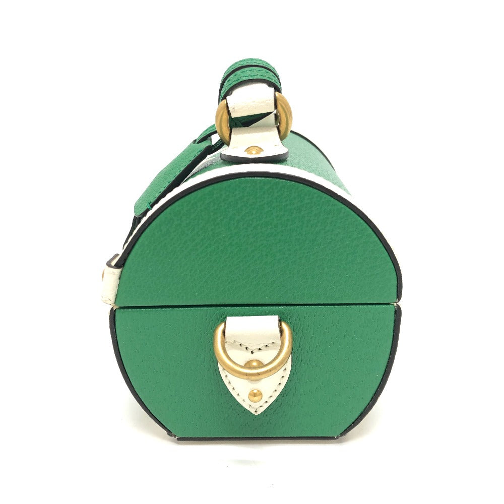 GUCCI 723801 ロゴ ゴルフボールケース アディダス adidas コラボ 2WAYバック ハンドバック ボールケース ハンドバッグ レザー レディース グリーン