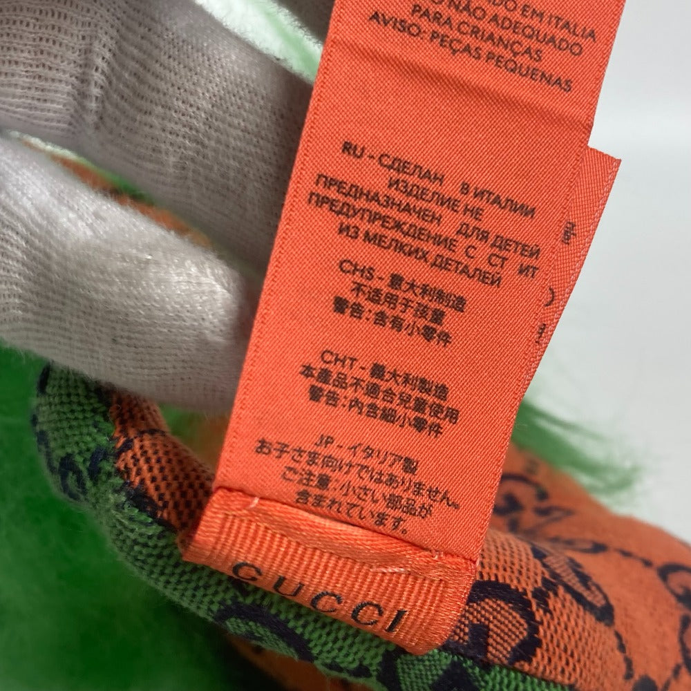 GUCCI 670235 GG デコラティブ ライオン 人形 インテリア らいおん ぬいぐるみ GGキャンバス レディース グリーン