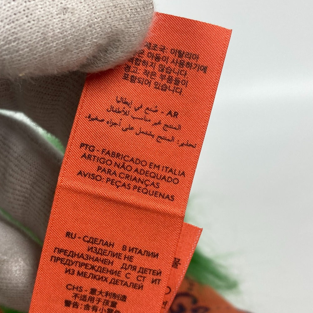 GUCCI 670235 GG デコラティブ ライオン 人形 インテリア らいおん ぬいぐるみ GGキャンバス レディース グリーン