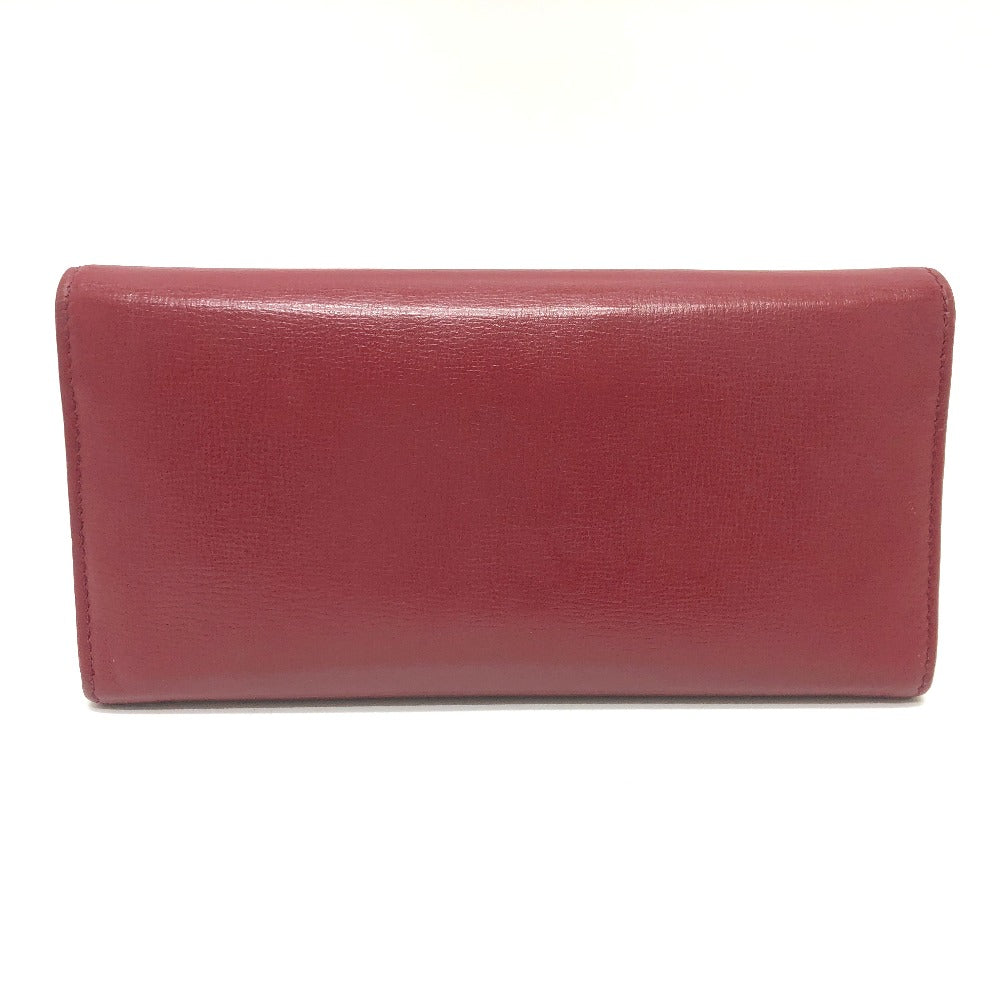 GUCCI 598531 ロングウォレット マリーナ インターロッキングG 長財布 2つ折り財布 レザー レディース レッド