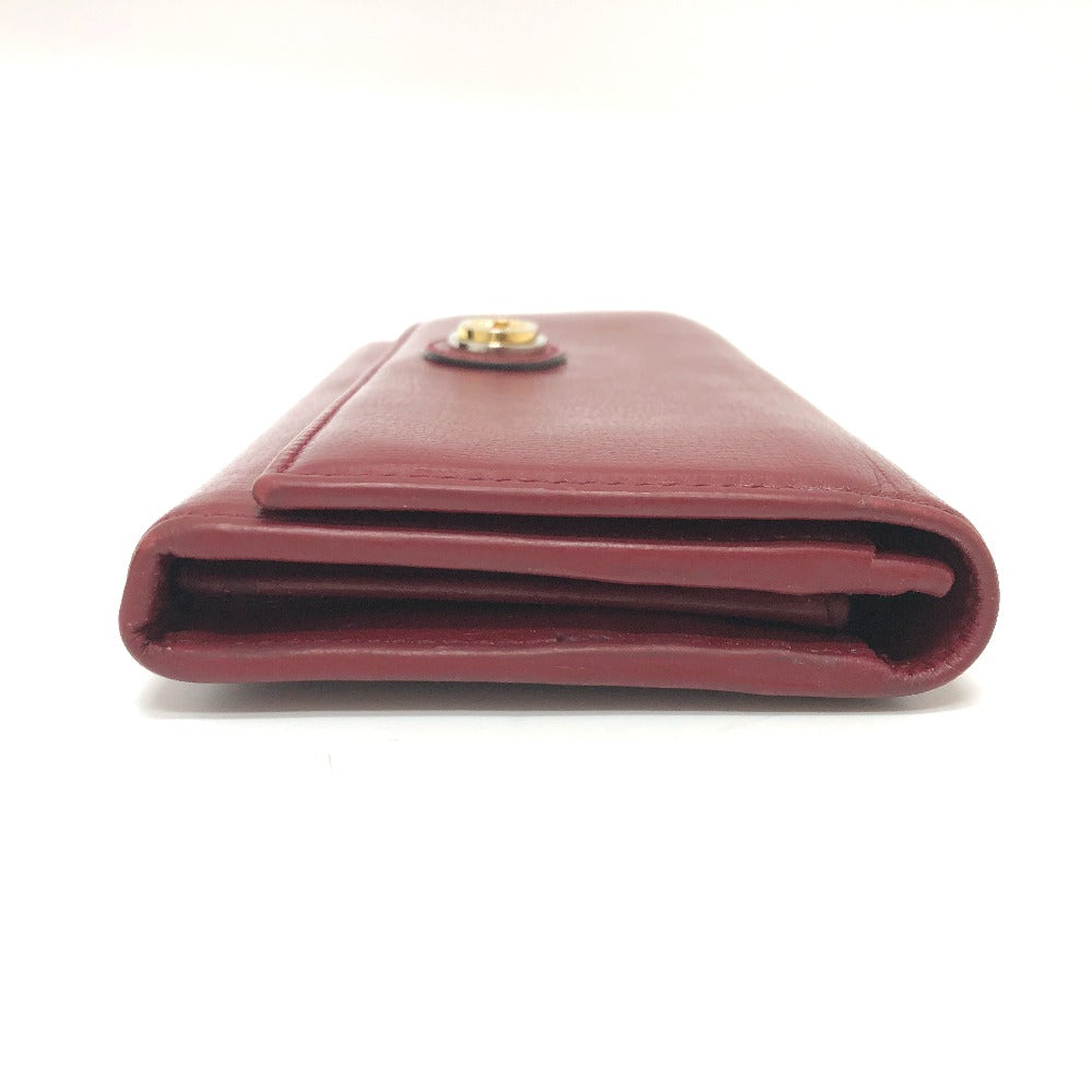 GUCCI 598531 ロングウォレット マリーナ インターロッキングG 長財布 2つ折り財布 レザー レディース レッド