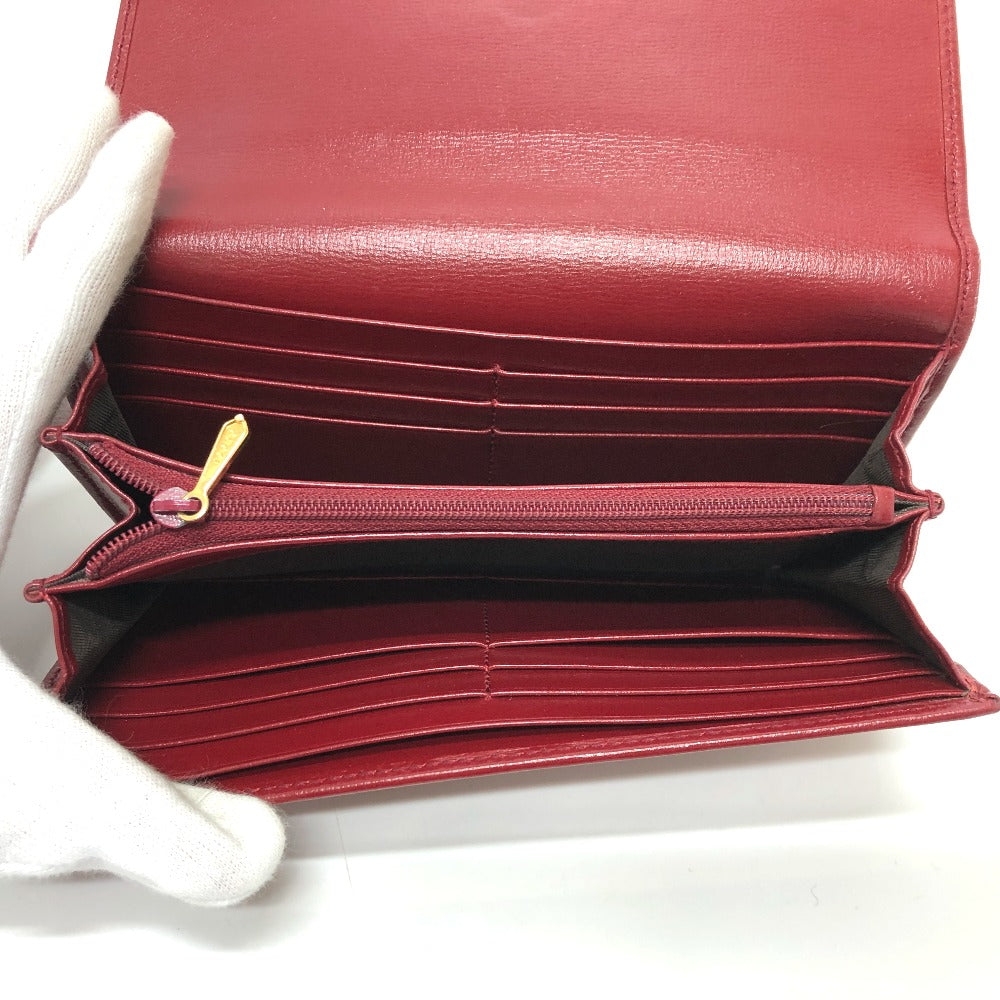GUCCI 598531 ロングウォレット マリーナ インターロッキングG 長財布 2つ折り財布 レザー レディース レッド