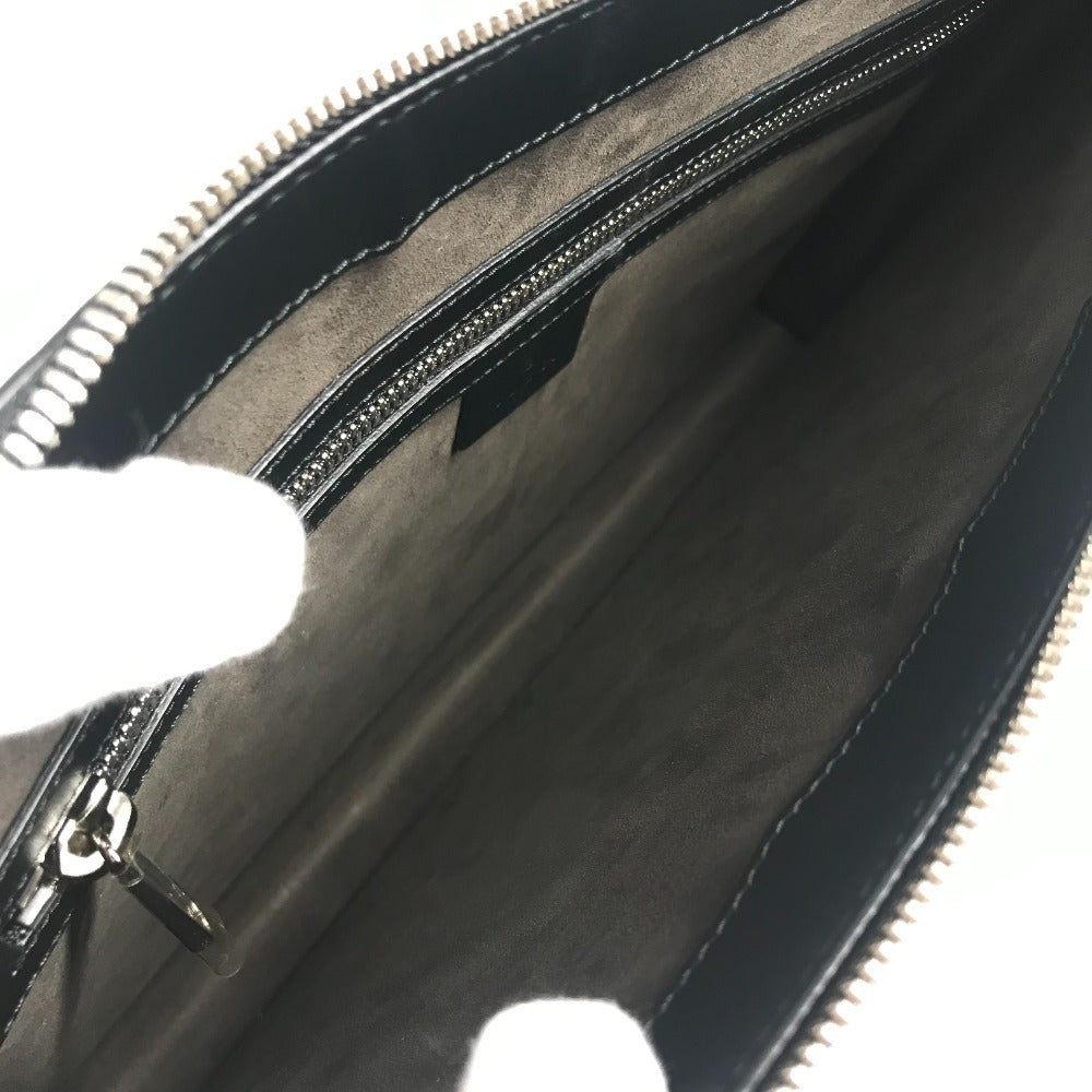 GUCCI 429004 グッチシマ GG ロゴ 斜め掛け カバン 2WAYバッグ クラッチバッグ ショルダーバッグ シマレザー メンズ ブラック