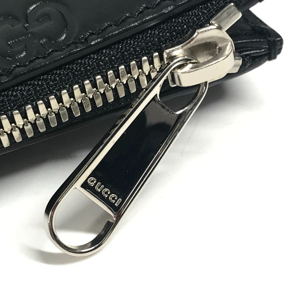 GUCCI 429004 グッチシマ GG ロゴ 斜め掛け カバン 2WAYバッグ クラッチバッグ ショルダーバッグ シマレザー メンズ ブラック