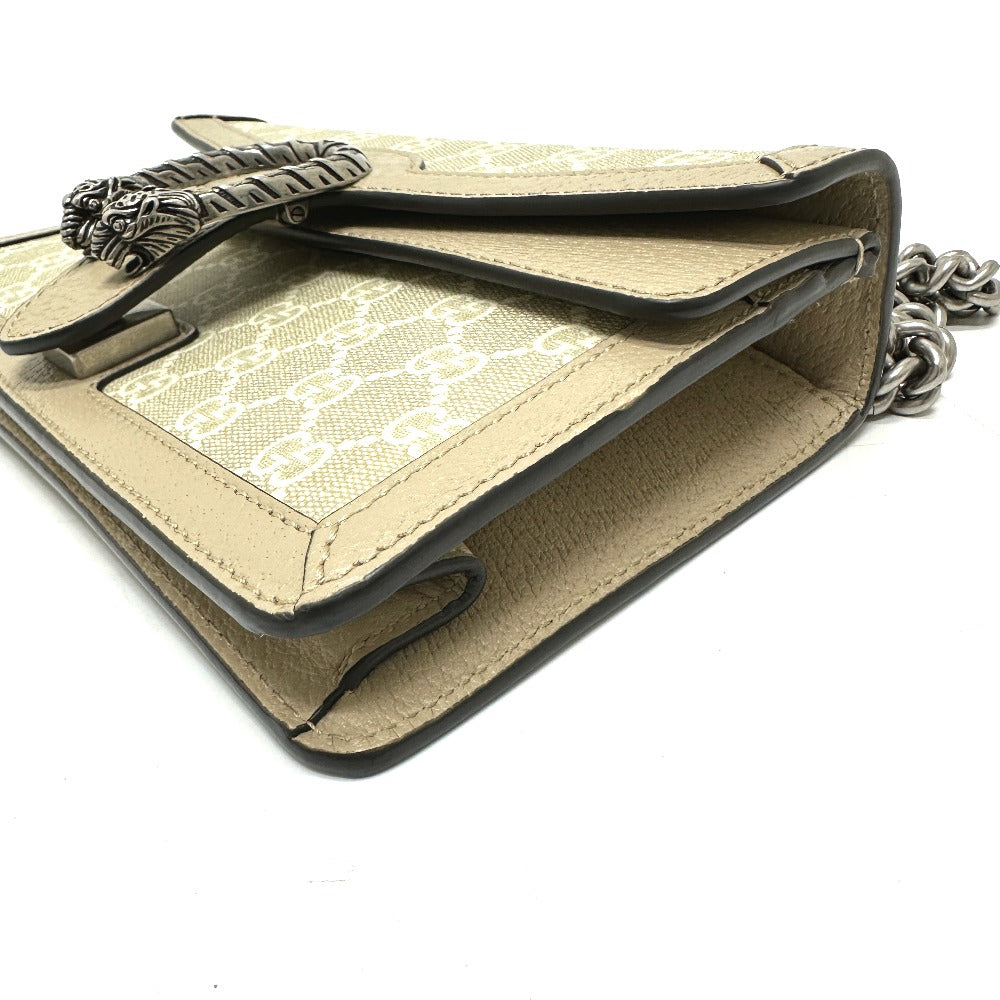 GUCCI 499623 GG Dionysus chain bag Shoulder Bag GG Supreme Canvas Beige/Metal fittingsSilver Used