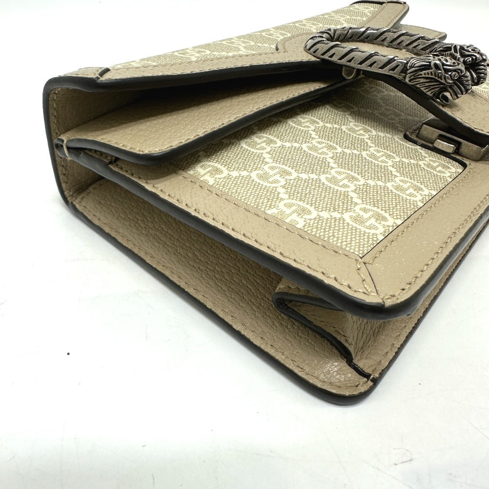 GUCCI 499623 GG Dionysus chain bag Shoulder Bag GG Supreme Canvas Beige/Metal fittingsSilver Used