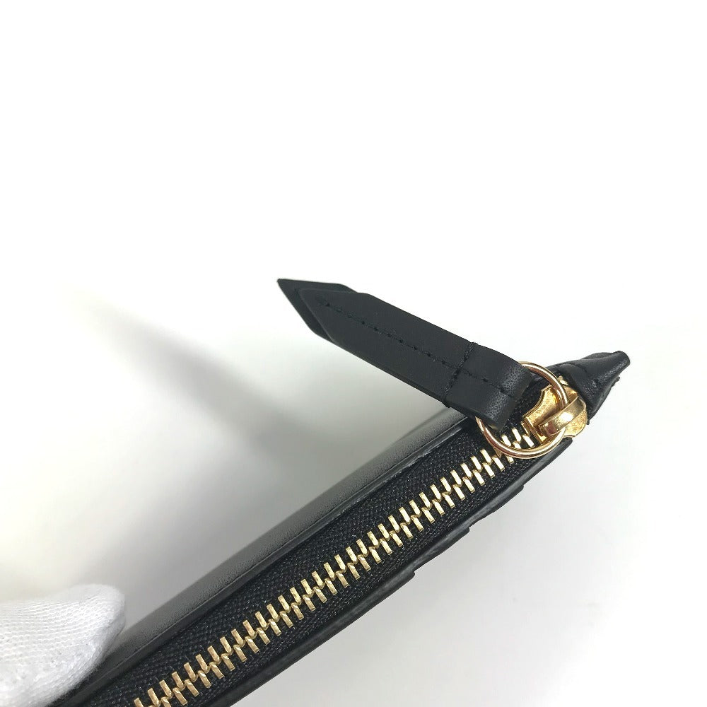GUCCI 431715 Logo Fragment Case Wallet/Coin Purse Leather Unisex Black