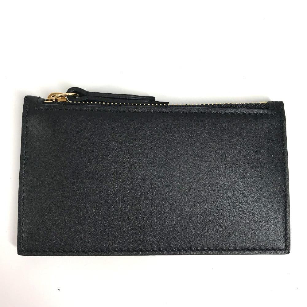 GUCCI 431715 Logo Fragment Case Wallet/Coin Purse Leather Unisex Black