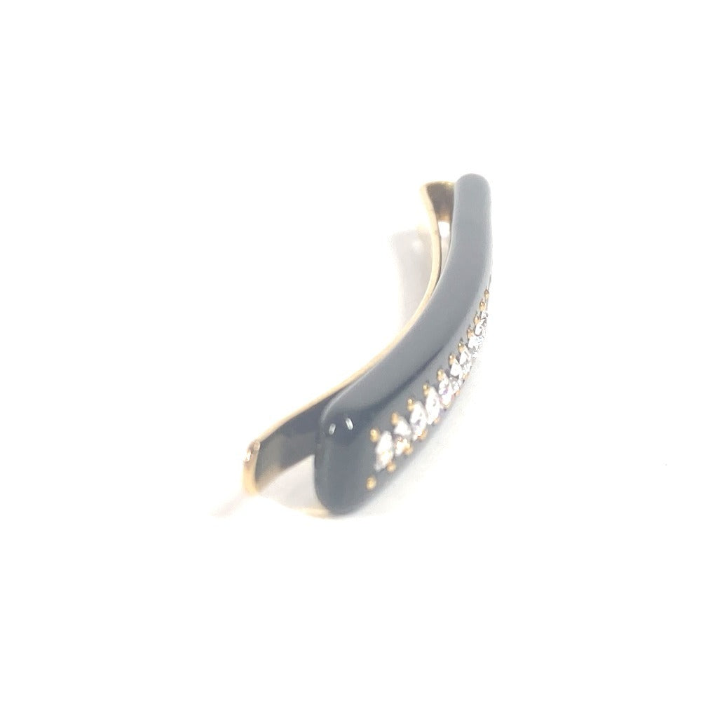 GUCCI GG Logo Rhinestone Hairpin Plastic Hair Accessory for Women in Black