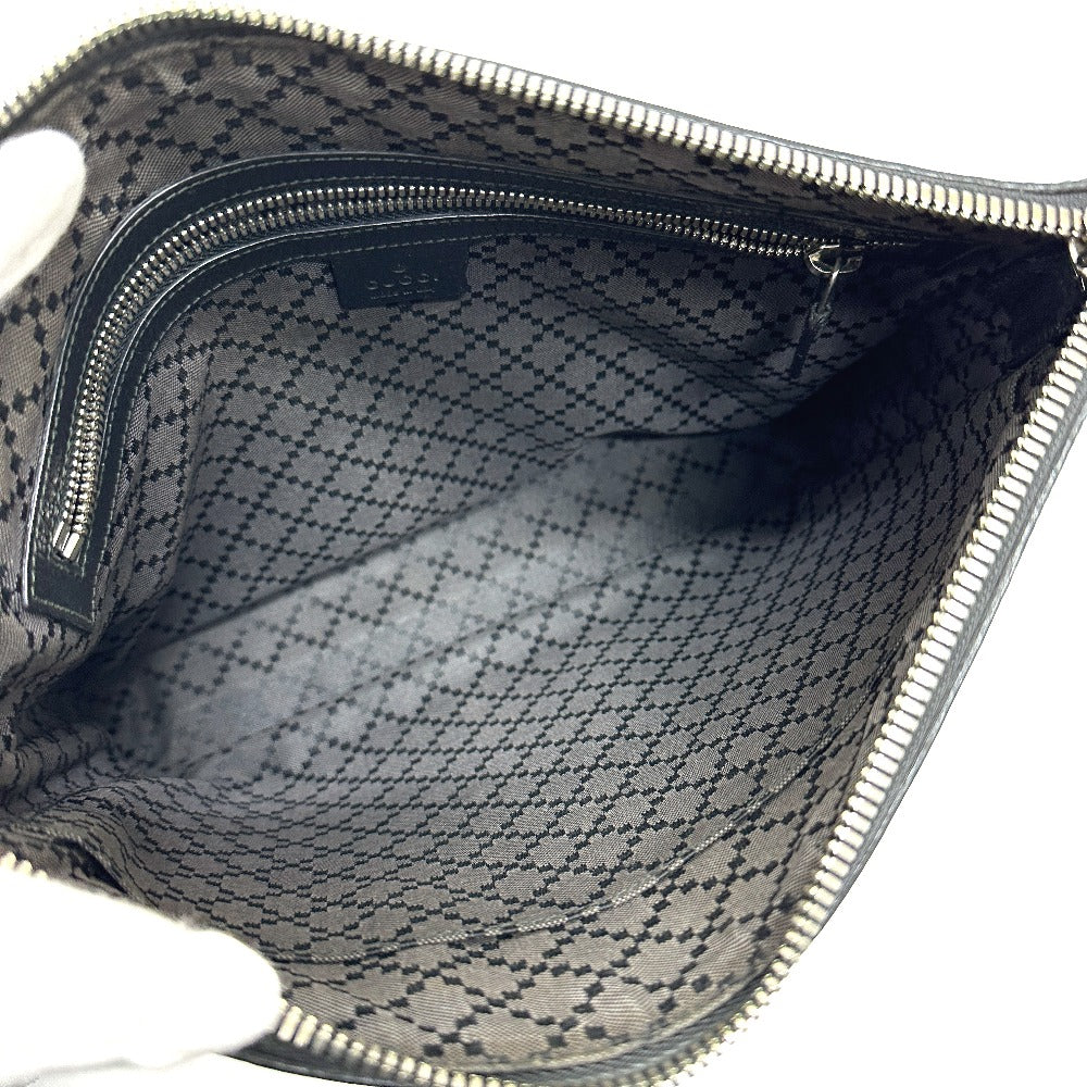 GUCCI 387075 Cosmopolis Strap Bag Clutch Bag Leather Unisex Black