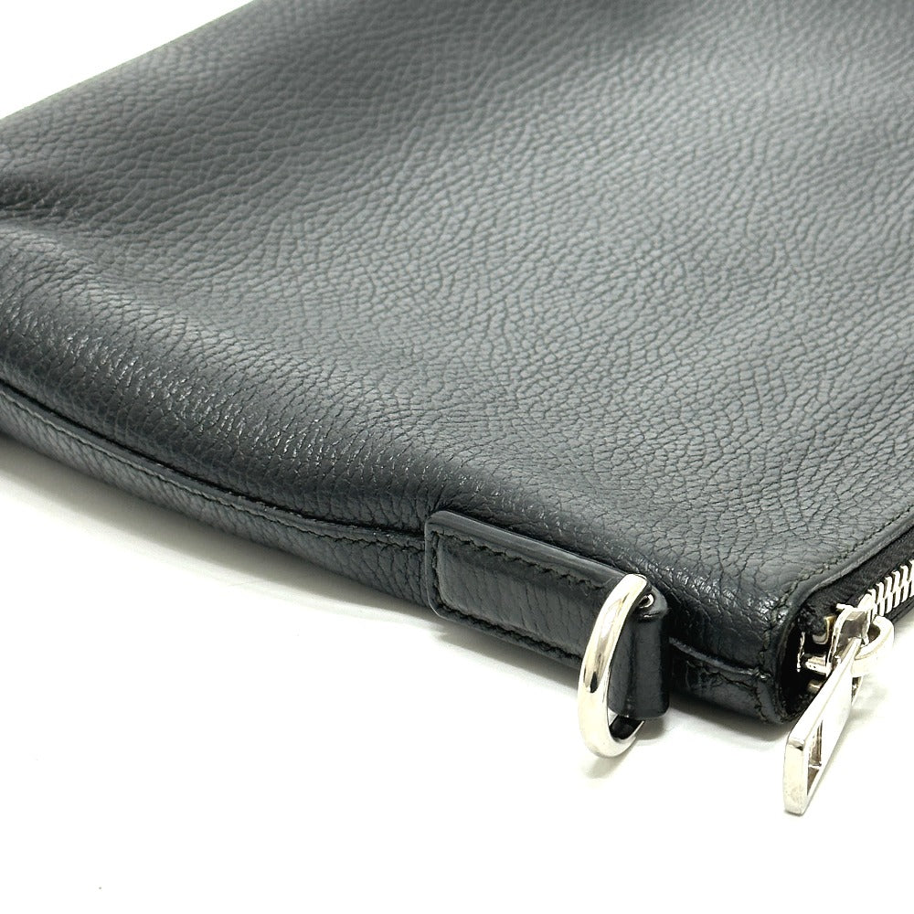 GUCCI 387075 Cosmopolis Strap Bag Clutch Bag Leather Unisex Black