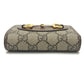 GUCCI 726846 Horsebit 1955 Compact Wallet Mini Wallet GG Supreme Bi-fold Wallet GG Supreme Canvas Women's Brown