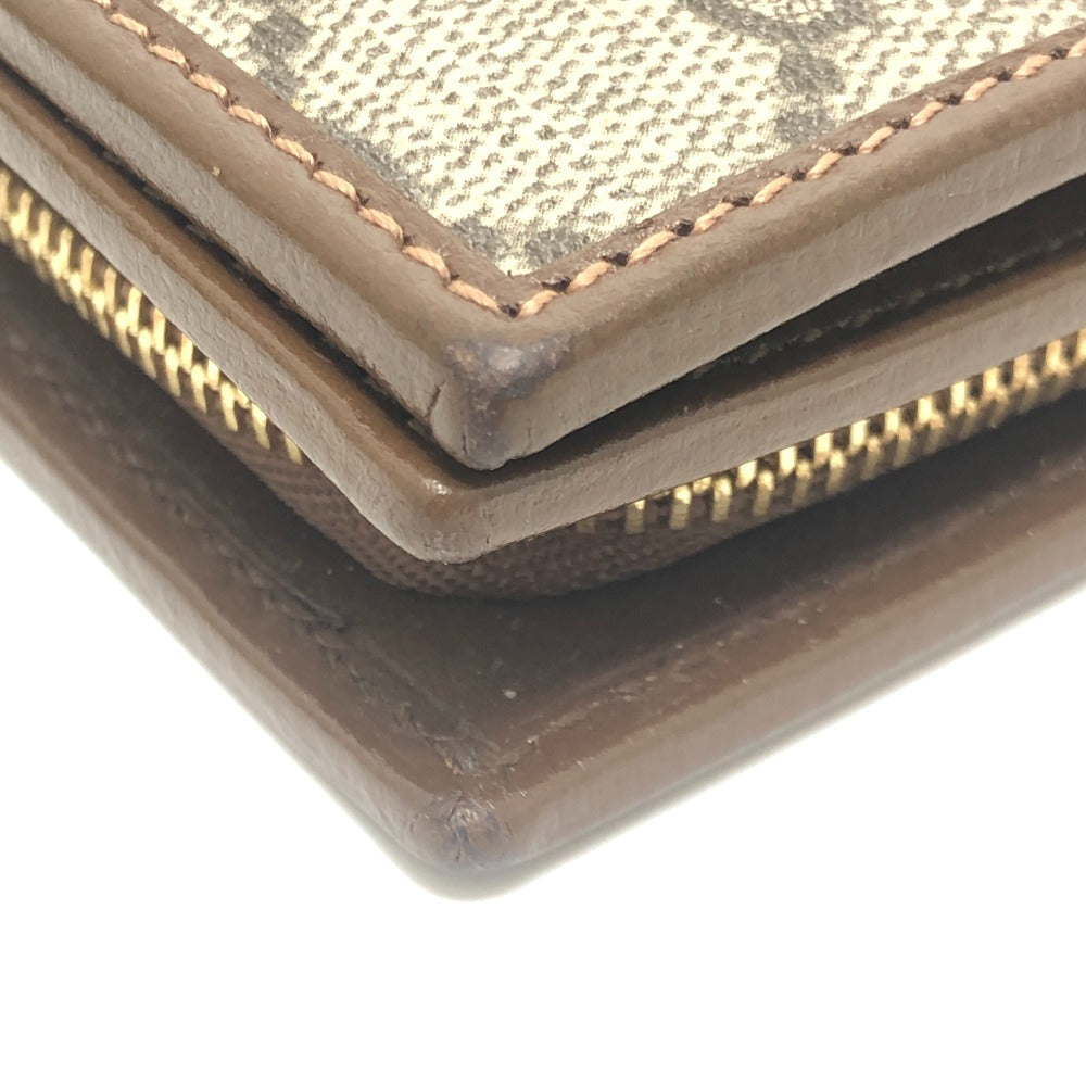 GUCCI 726846 Horsebit 1955 Compact Wallet Mini Wallet GG Supreme Bi-fold Wallet GG Supreme Canvas Women's Brown