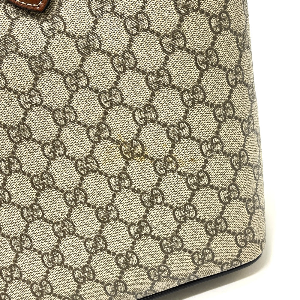 GUCCI 415721 Supreme Shoulder bag, handbag, zip tote, shopping bag Tote Bag GGCanvas Beige Used