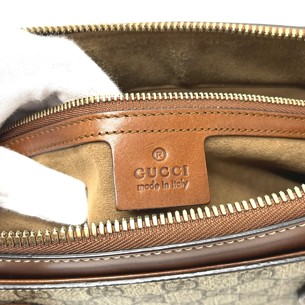 GUCCI 415721 Supreme Shoulder bag, handbag, zip tote, shopping bag Tote Bag GGCanvas Beige Used