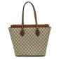 GUCCI 415721 Supreme Shoulder bag, handbag, zip tote, shopping bag Tote Bag GGCanvas Beige Used