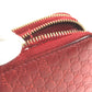 GUCCI 544250 Micro Guccissima Logo Travel Case Double Zip Long Wallet Handbag Long Wallet Leather Red Used
