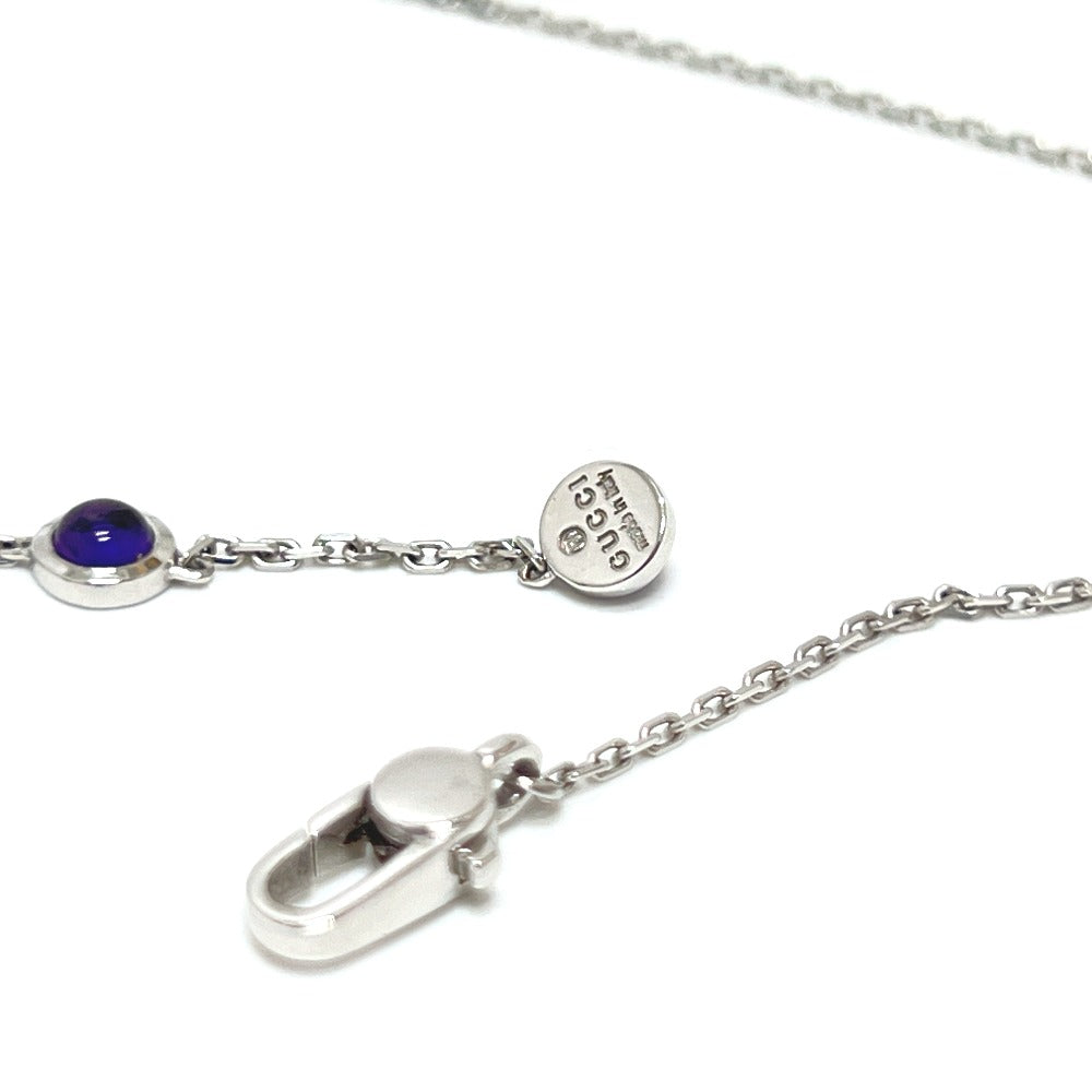 GUCCI K18WG Amethyst Accessory Necklace K18WG Women's Silver