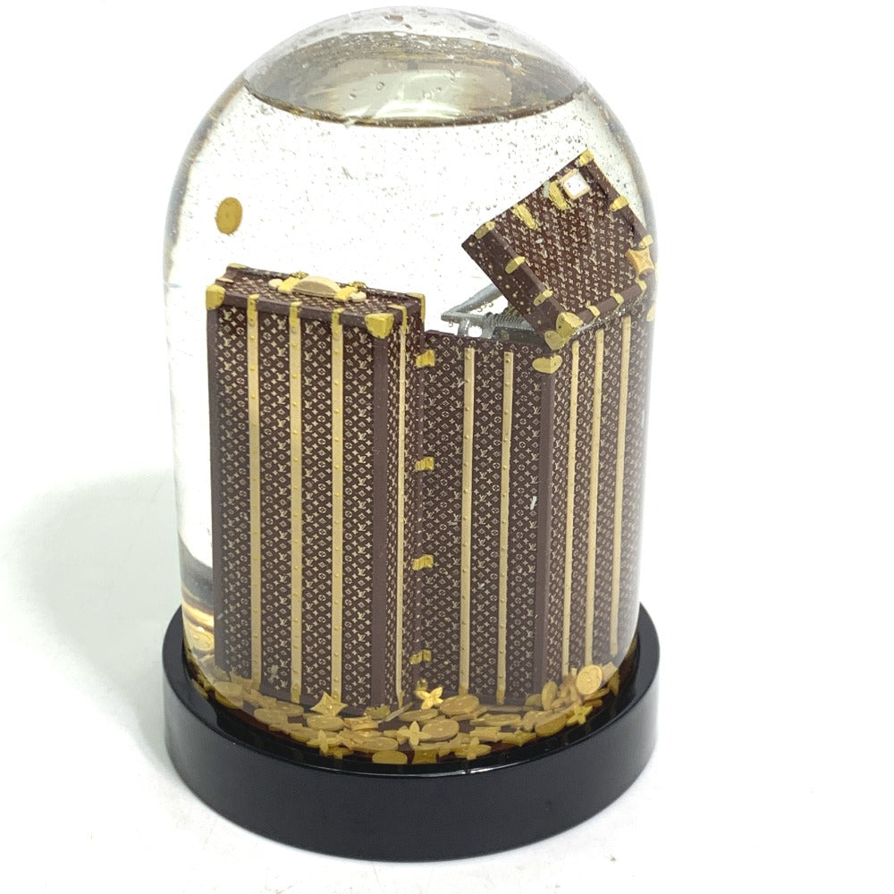 LOUIS VUITTON 2009 Limited Edition Wardrobe Trunk Figurine, Novelty, Not for Sale, Interior Decor, Ceramic Snow Globe, Women's, Brown