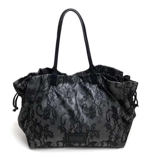 Valentino Garavani ブラックレース カバン ショルダーバッグ トートバッグ ビニール レディース ブラック