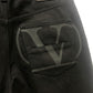 VALENTINO TV3DE00H5YB Vロゴ クロップド ジーンズ パンツ ジーパン ジーンズ デニム アパレル ズボン パンツ デニム メンズ ブラック