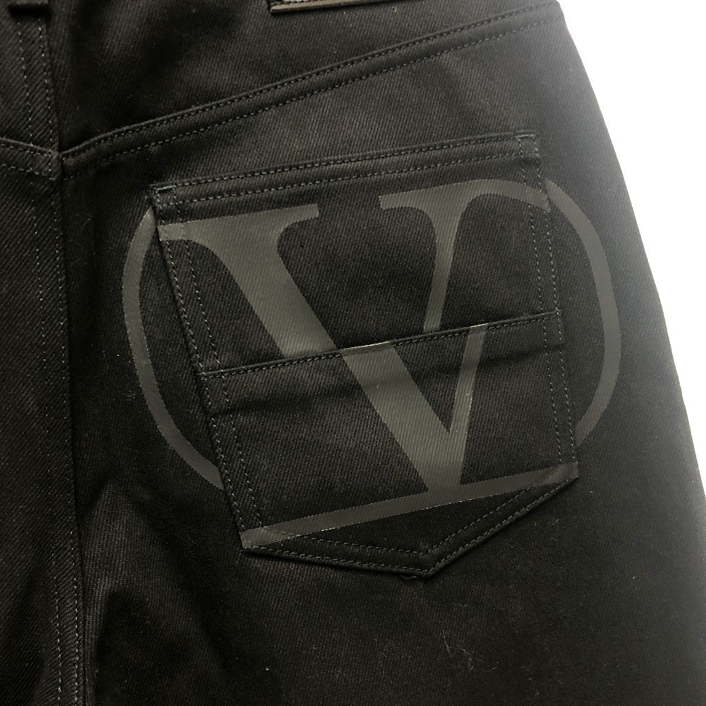 VALENTINO TV3DE00H5YB Vロゴ クロップド ジーンズ パンツ ジーパン ジーンズ デニム アパレル ズボン パンツ デニム メンズ ブラック