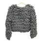 VALENTINO S44GP0017 フリンジ ニット アパレル ジャケット アウター ショート丈 カーディガン キュプラ レディース グレー