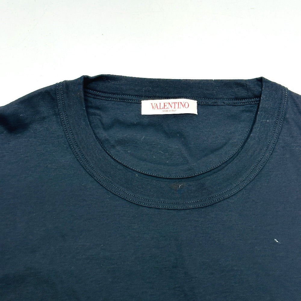 VALENTINO Logo Tailoring Label apparel Short sleeve T-shirt cotton Black Used