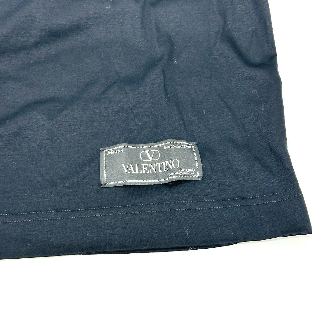 VALENTINO Logo Tailoring Label apparel Short sleeve T-shirt cotton Black Used