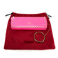 Valentino Garavani Rockstud Bangle Chain Clutch Bag in Shocking Pink Leather