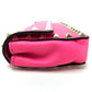 Valentino Garavani Rockstud Bangle Chain Clutch Bag in Shocking Pink Leather