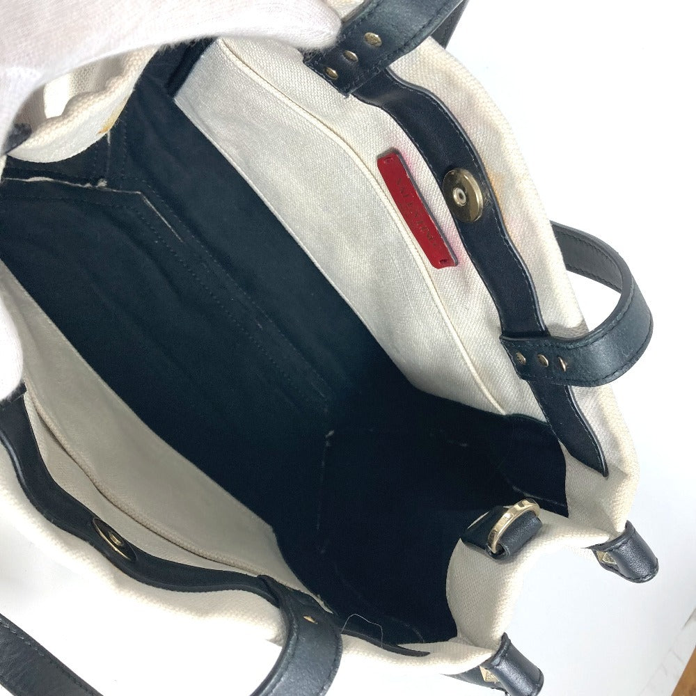 VALENTINO ロゴ スタッズ カバン ショルダーバッグ 肩掛け トートバッグ キャンバス/レザー ユニセックス ホワイト - brandshop-reference