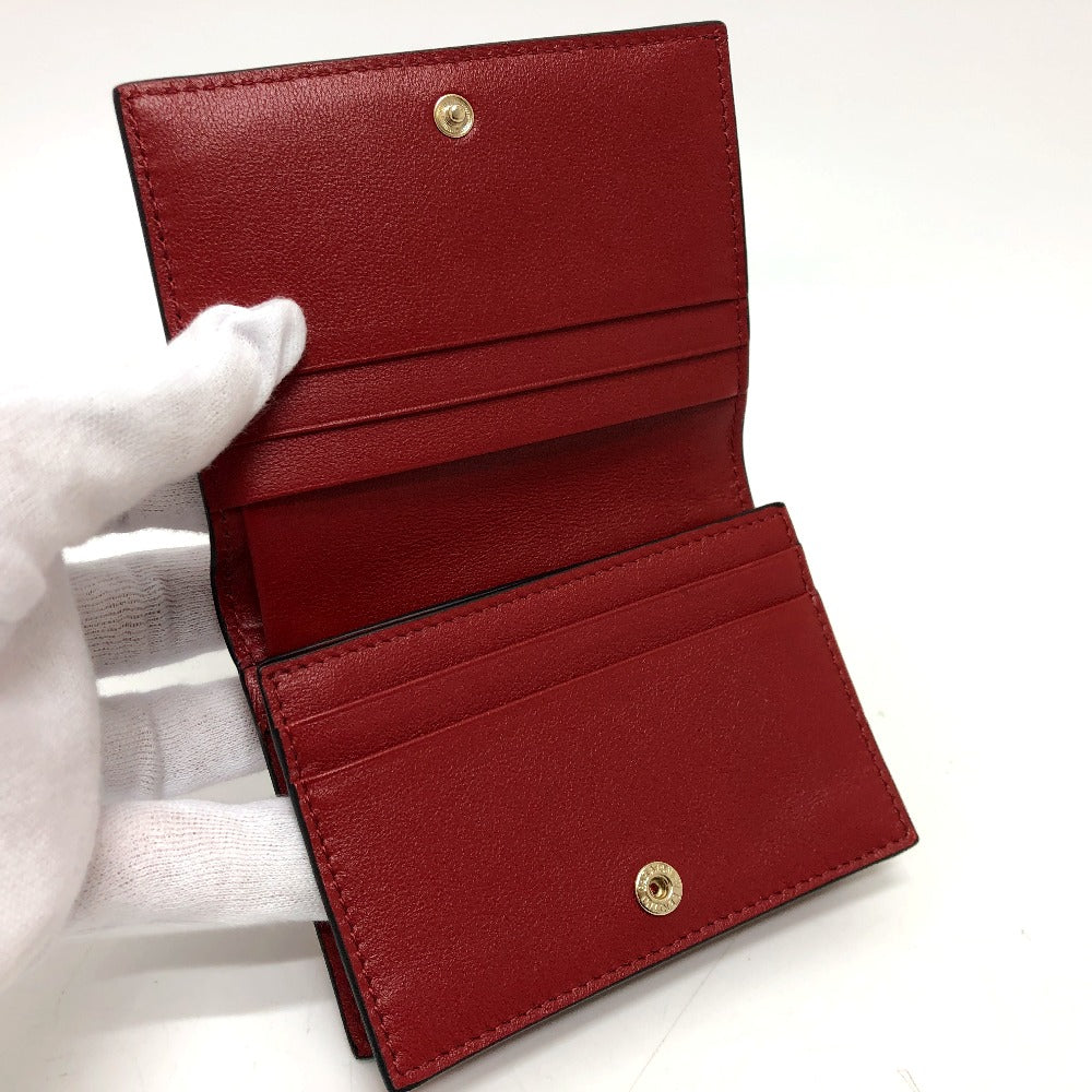 VALENTINO 5Ｗ2P0AE4VRF ロックスタッズ コンパクトウォレット 財布 ウォレット 2つ折り財布 レザー レディース レッド - brandshop-reference