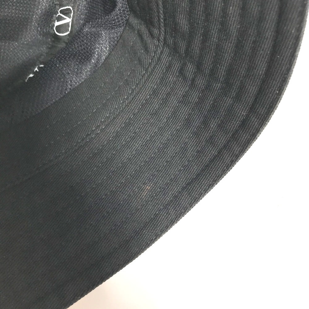 VALENTINO HGA11HCY Vロゴ ハット帽 帽子 バケットハット ボブハット ハット コットン レディース ブラック