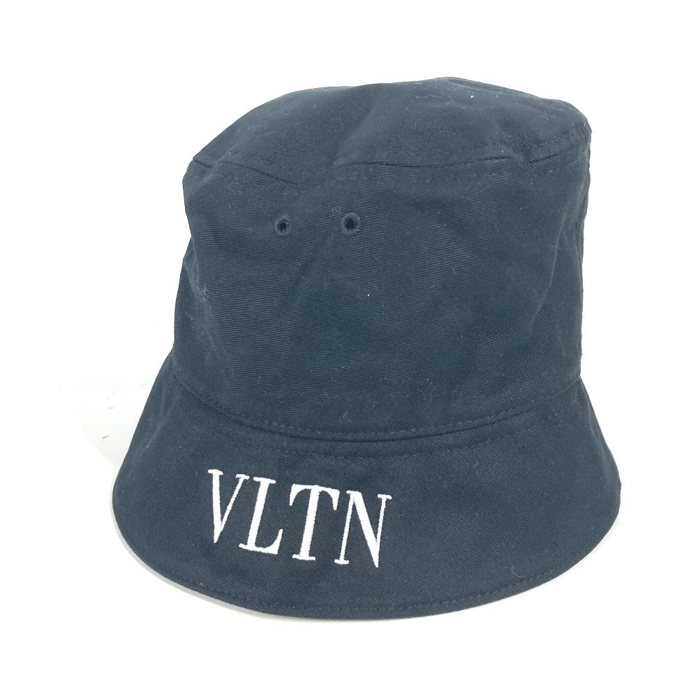 VALENTINO WY2HGA11MEX バイカラー ロゴ ハット帽 帽子 バケットハット ボブハット ハット コットン ユニセックス ブラック - brandshop-reference